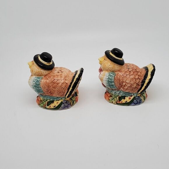 SALT AND PEPPER SHAKERS TURKEYS 3" TALL - Picture 5 of 5